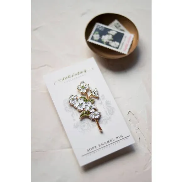 DOGWOOD GOLD SOFT ENAMEL PIN