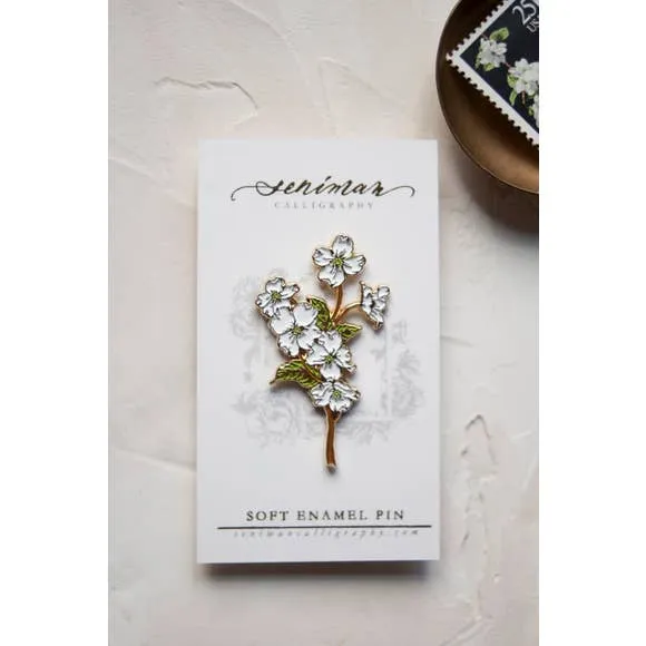 DOGWOOD GOLD SOFT ENAMEL PIN