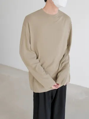 Elastic Drape Long Sleeve Pullover