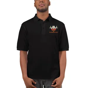 Embroidered Polo Shirt with Sinningia helleri