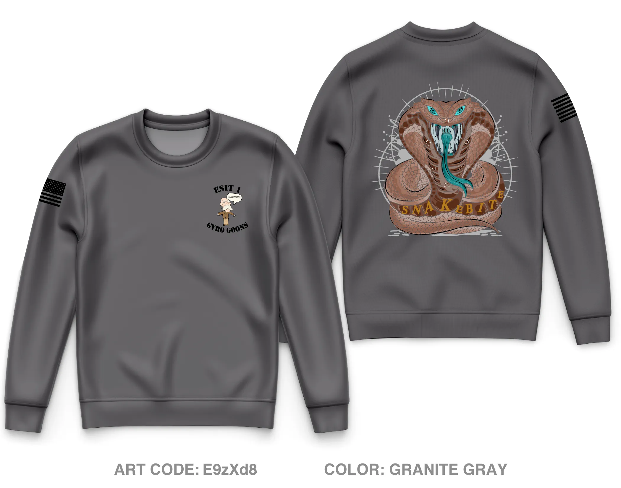 ESIT 1 Gyro Goons Core Men's Crewneck Performance Sweatshirt - E9zXd8