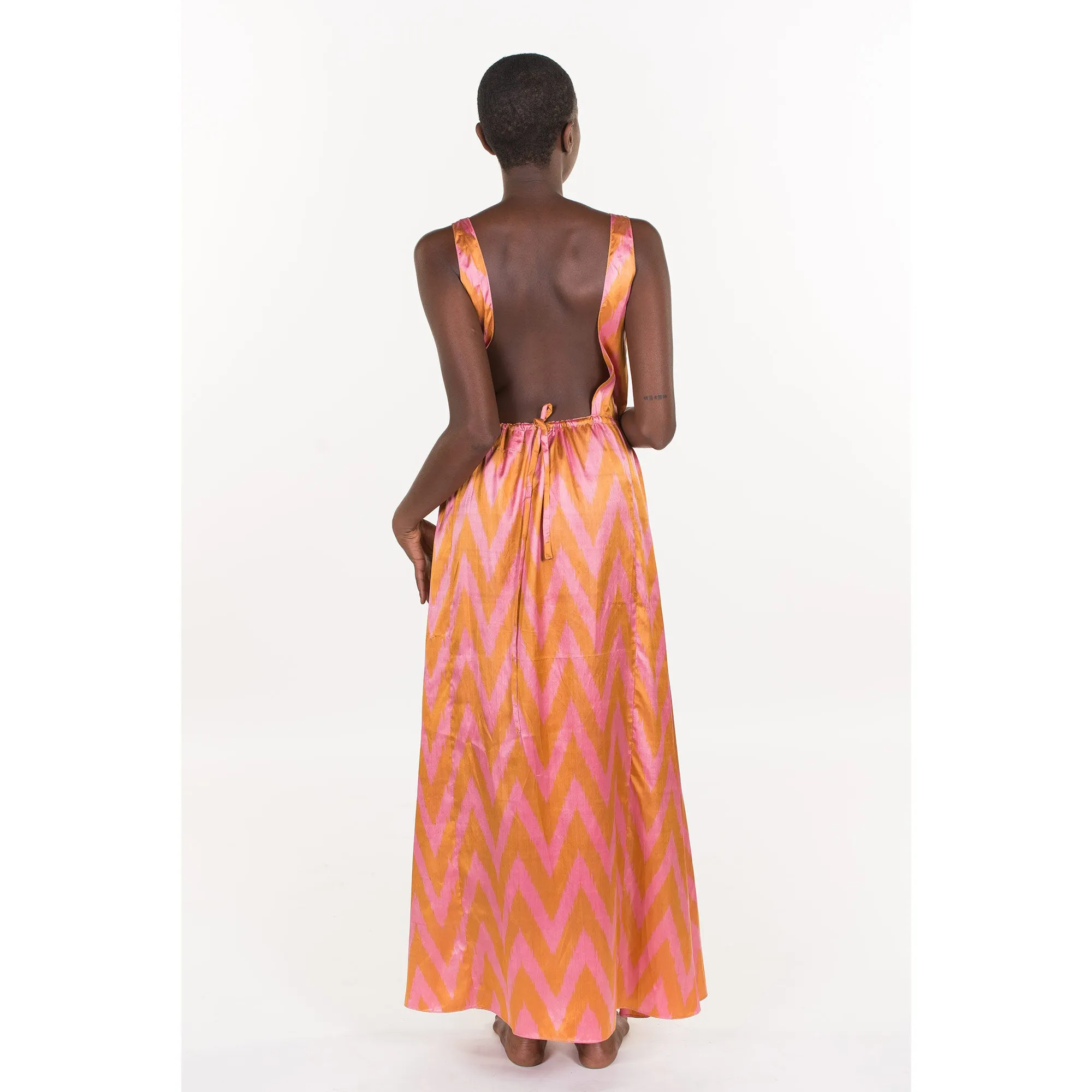 Esme Ikat Dress - Purple Gold