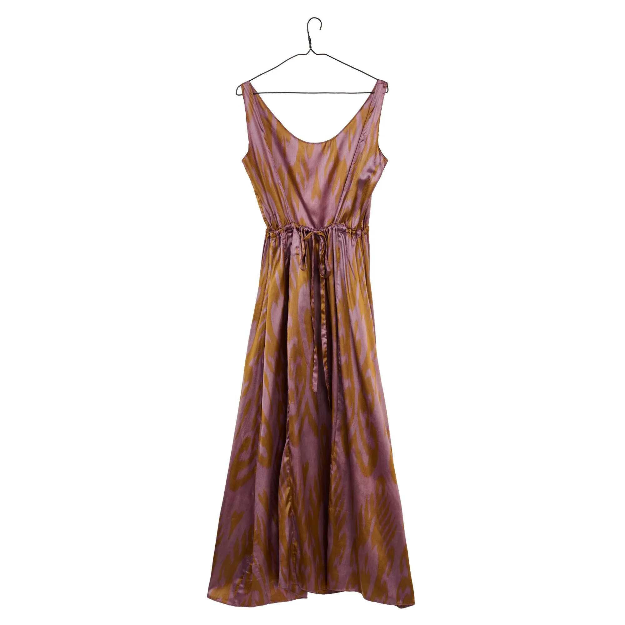 Esme Ikat Dress - Purple Gold