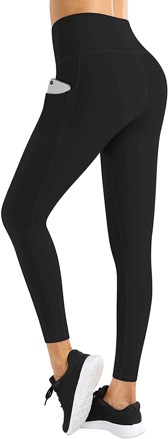 Fengbay High Waist Yoga Pants with Pockets, Capri Leggings for Women Tummy Control Running 4 Way Stretch Workout Leggings