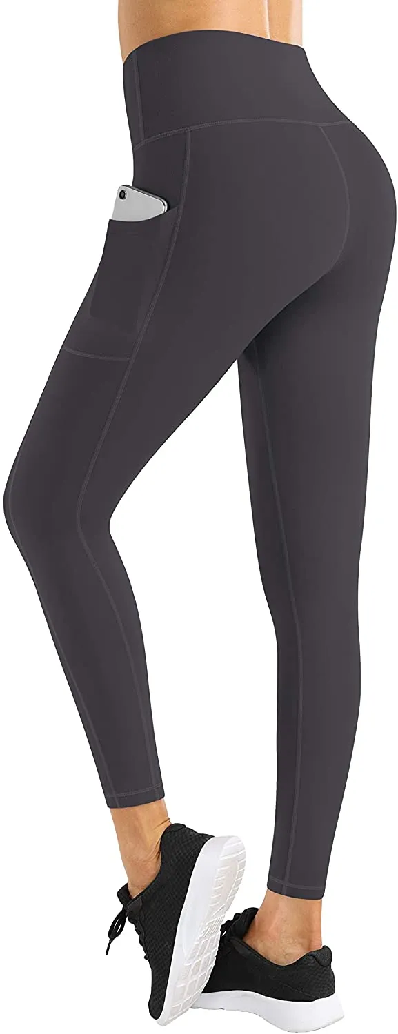 Fengbay High Waist Yoga Pants with Pockets, Capri Leggings for Women Tummy Control Running 4 Way Stretch Workout Leggings