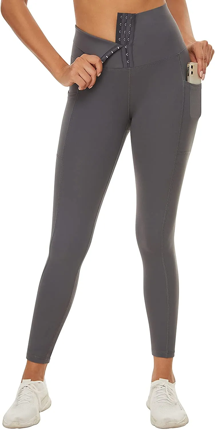 Fengbay High Waist Yoga Pants with Pockets, Capri Leggings for Women Tummy Control Running 4 Way Stretch Workout Leggings