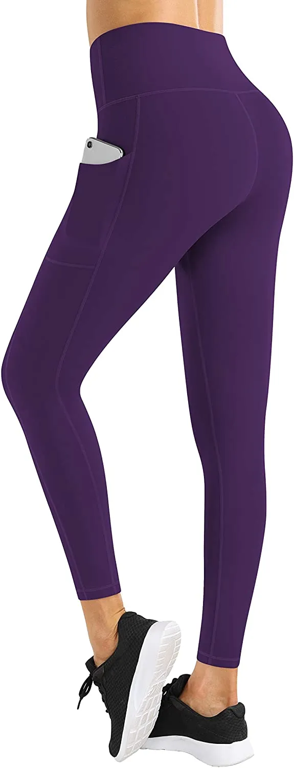 Fengbay High Waist Yoga Pants with Pockets, Capri Leggings for Women Tummy Control Running 4 Way Stretch Workout Leggings