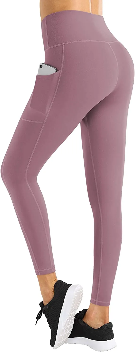 Fengbay High Waist Yoga Pants with Pockets, Capri Leggings for Women Tummy Control Running 4 Way Stretch Workout Leggings