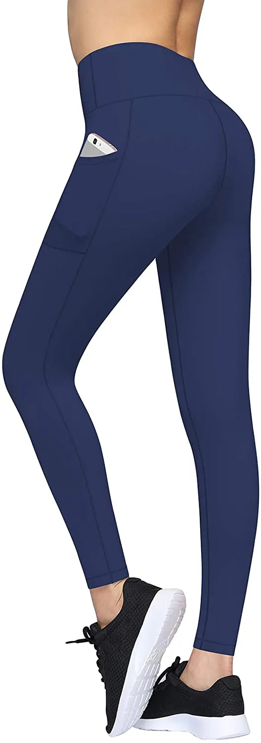 Fengbay High Waist Yoga Pants with Pockets, Capri Leggings for Women Tummy Control Running 4 Way Stretch Workout Leggings