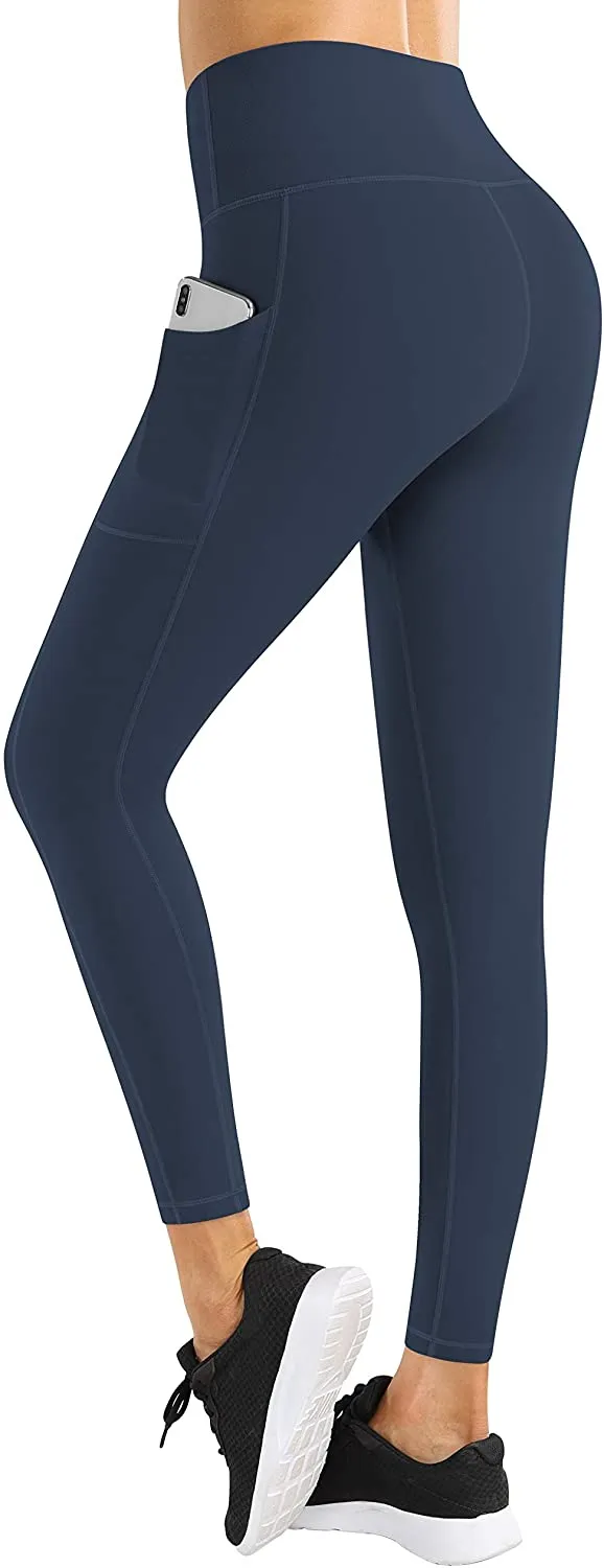 Fengbay High Waist Yoga Pants with Pockets, Capri Leggings for Women Tummy Control Running 4 Way Stretch Workout Leggings