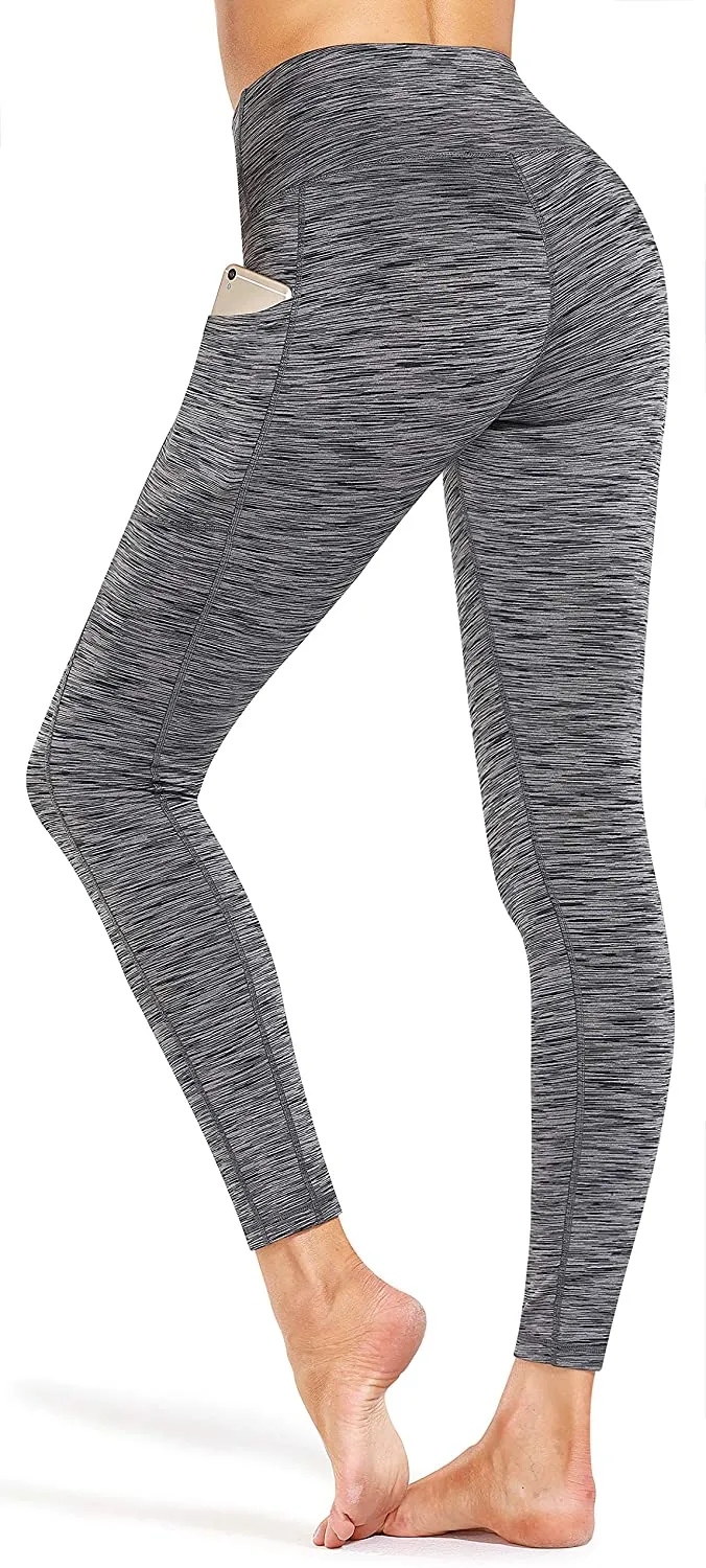 Fengbay High Waist Yoga Pants with Pockets, Capri Leggings for Women Tummy Control Running 4 Way Stretch Workout Leggings