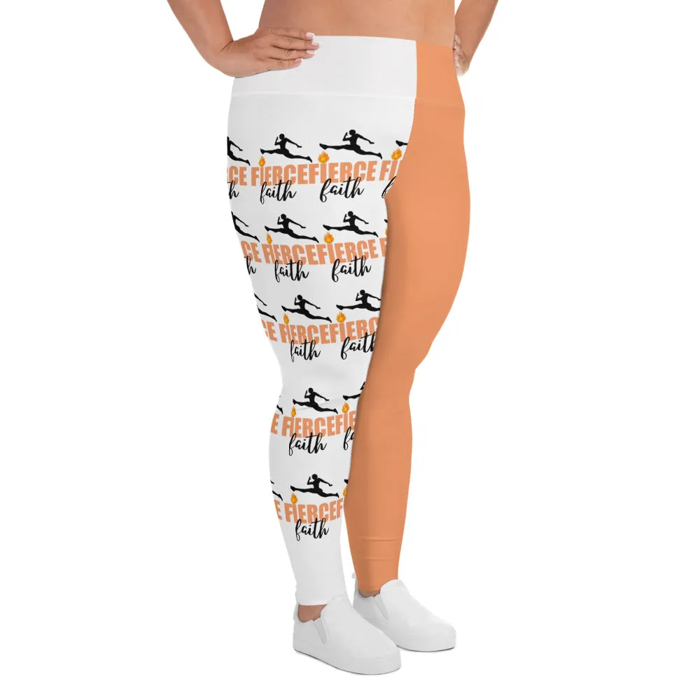 Fierce Faith Rose Plus Size Leggings