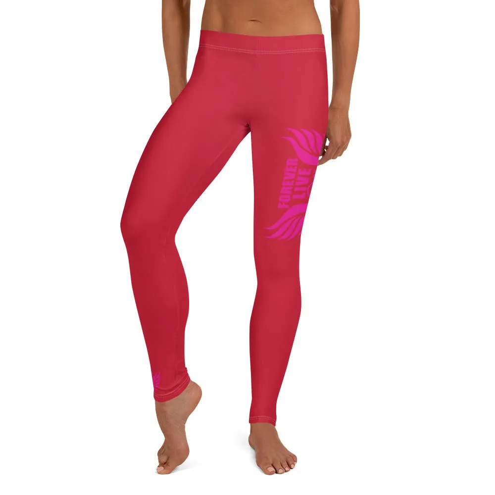 FLO Red & Pink Leggings