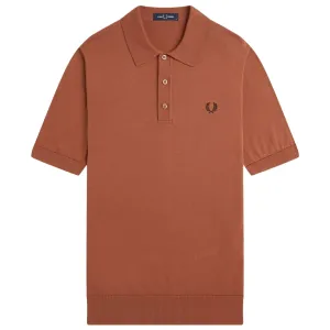 FRED PERRY COTTON KNITTED POLO SHIRT