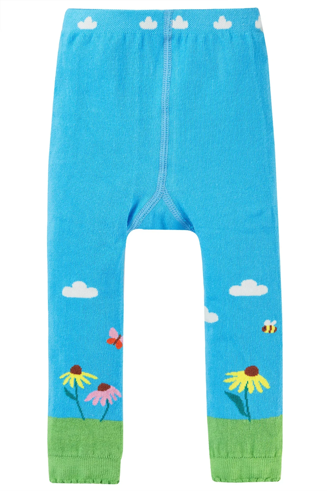 Frugi Infant Knitted Leggings Ll8yy Blue Bee