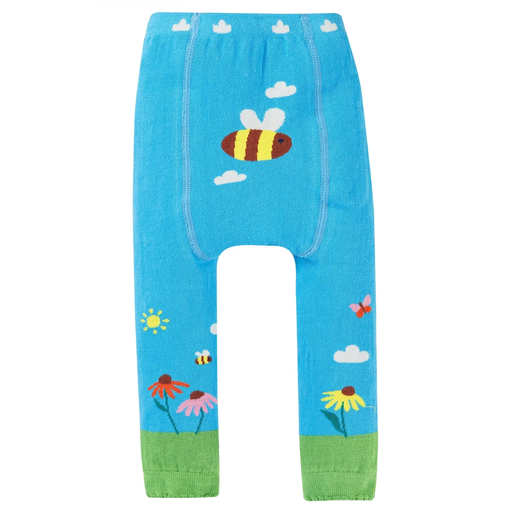 Frugi Infant Knitted Leggings Ll8yy Blue Bee
