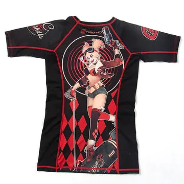 Fusion Fight Gear Bombshells Harley Quinn Kids Rash Guard