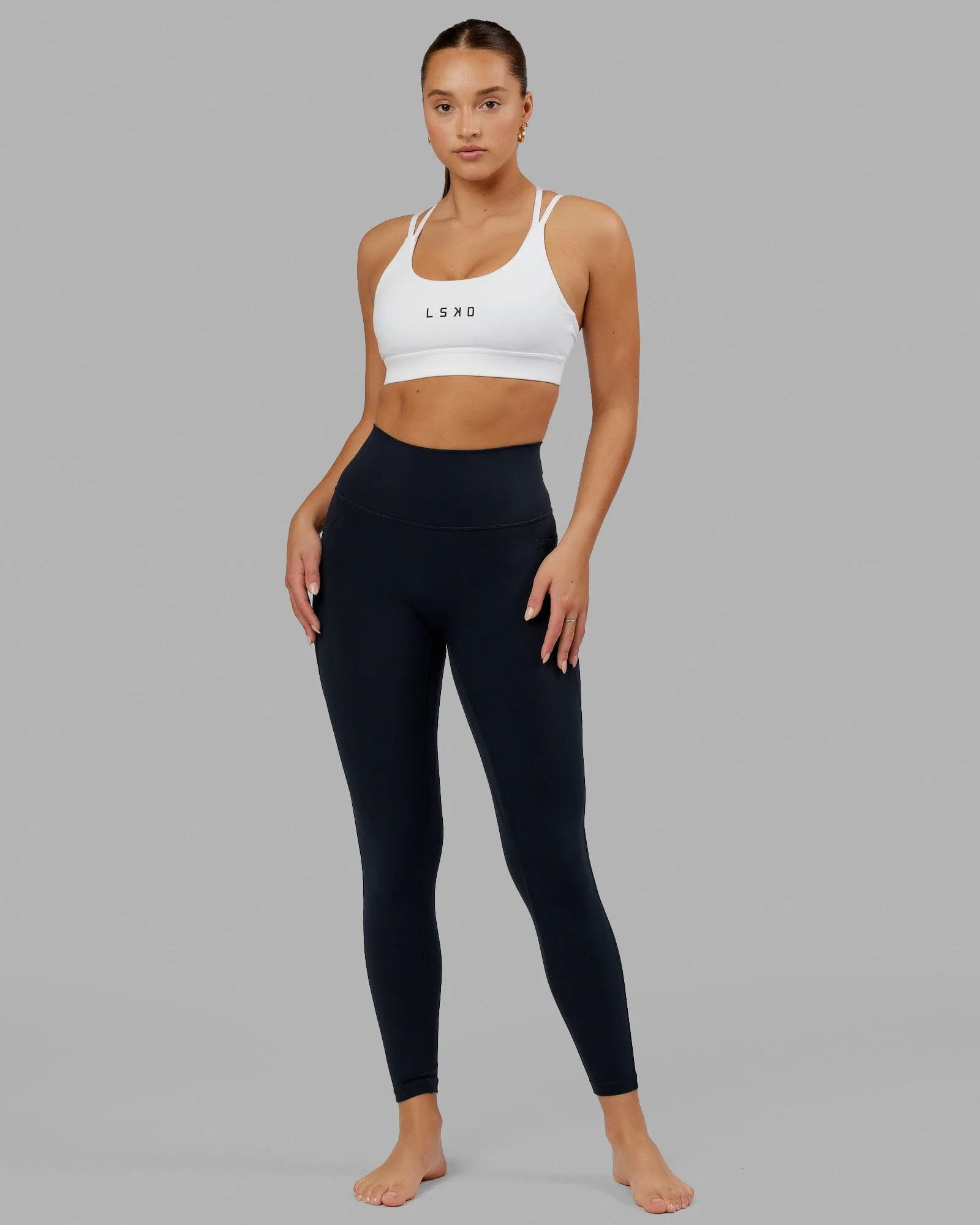 Fusion Full Length Tights with Pockets - Navy