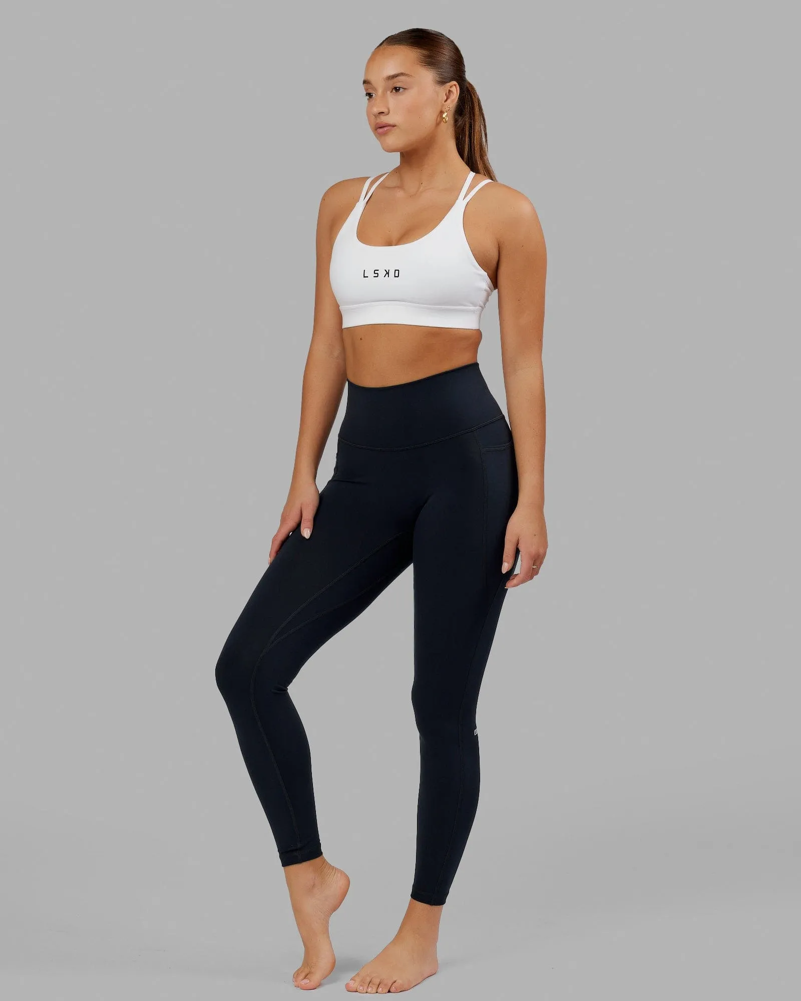 Fusion Full Length Tights with Pockets - Navy