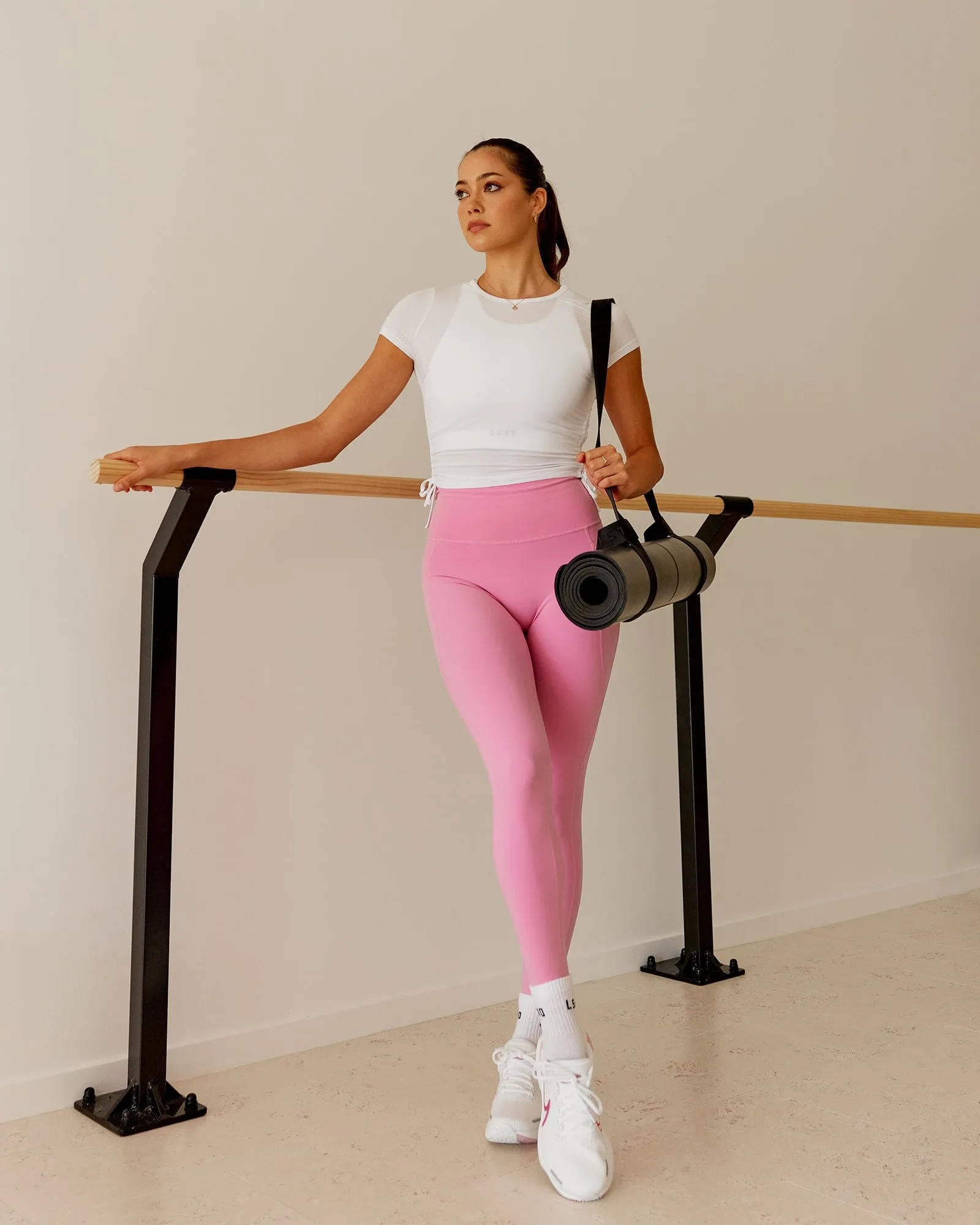 Fusion Full Length Tights with Pockets - Spark Pink