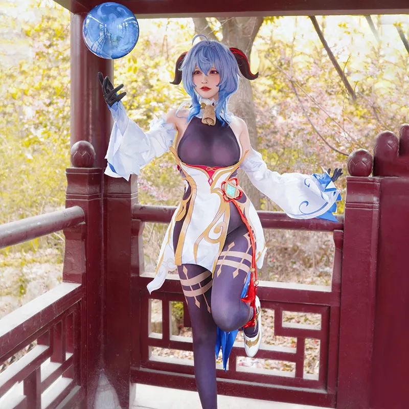 Game Genshin Impact Ganyu Fullset Cosplay Costume