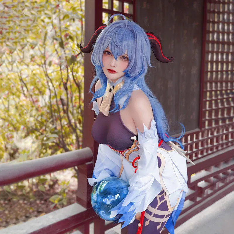 Game Genshin Impact Ganyu Fullset Cosplay Costume