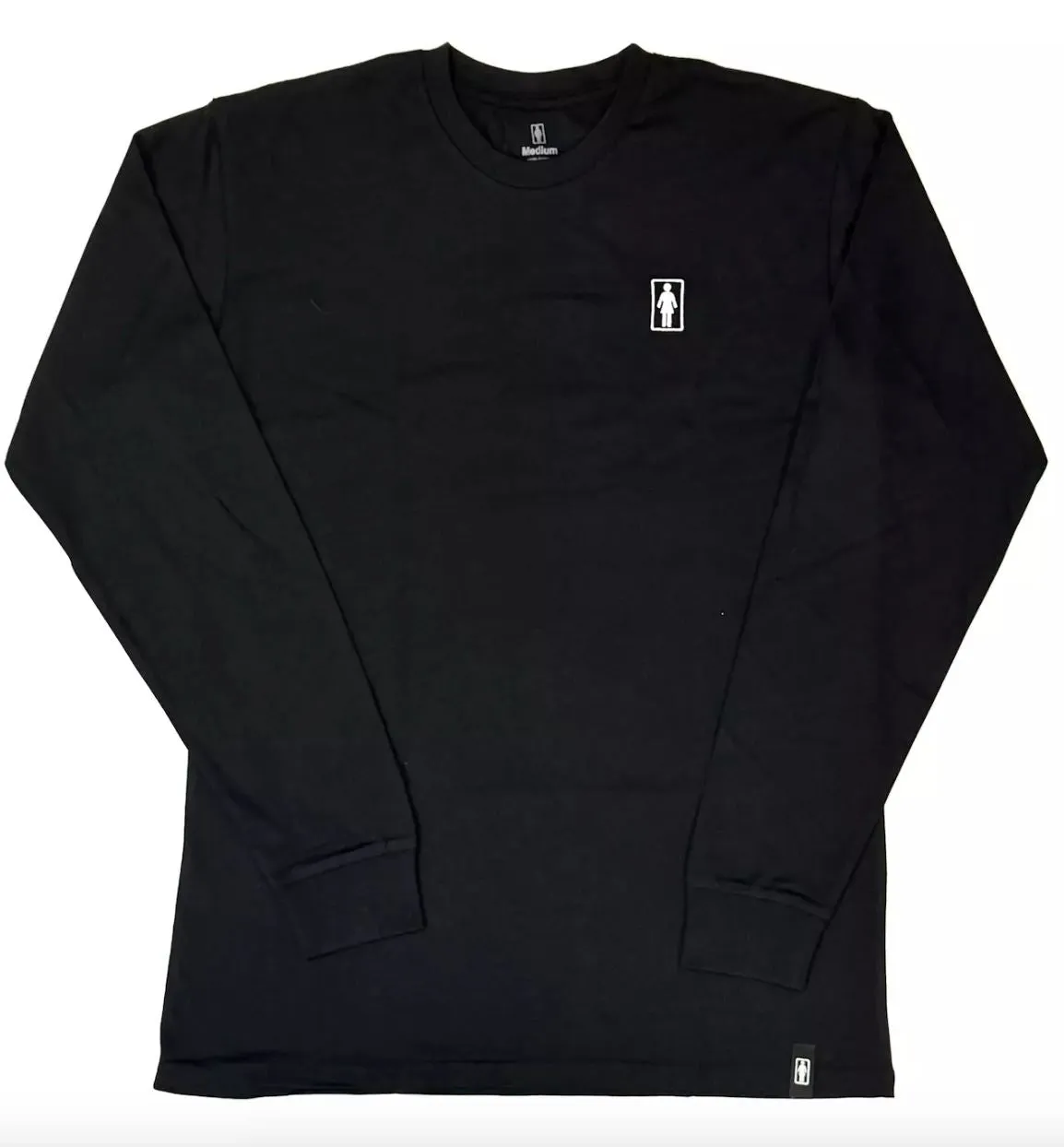 Girl Embroidered OG Long Sleeve Tee Black