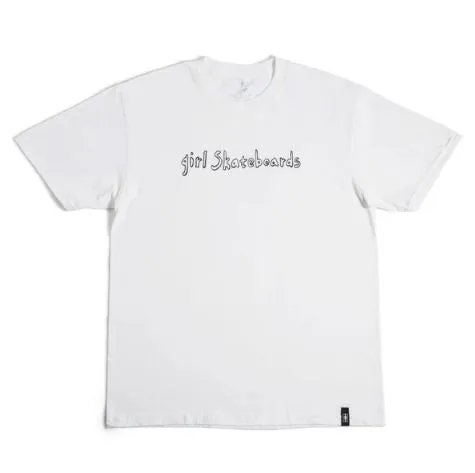 Girl Hand Script Tee White