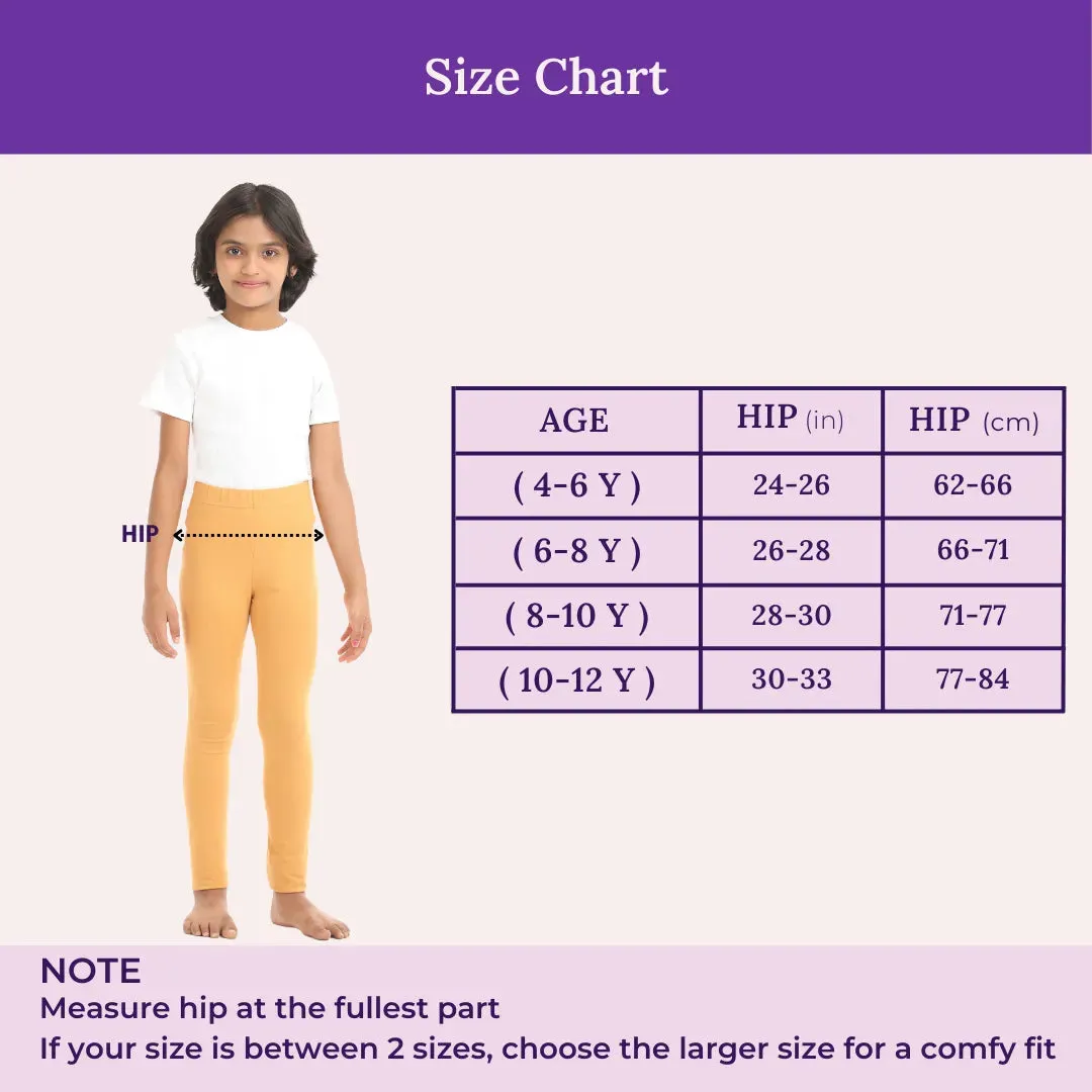Girls' Leggings | High Waist | Ankle Length | Non-See-Through | Gusset Crotch Prevents Ripping | Cotton-Elastane Blend | Perfect For Every Occasion