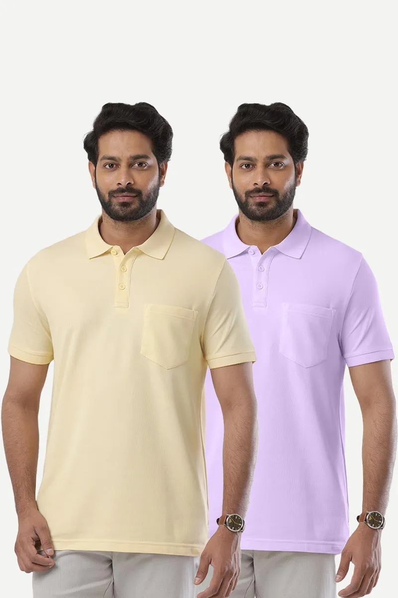 Golf Polo - Collar T-Shirts Pack Of 2 Combo For Men | Ariser