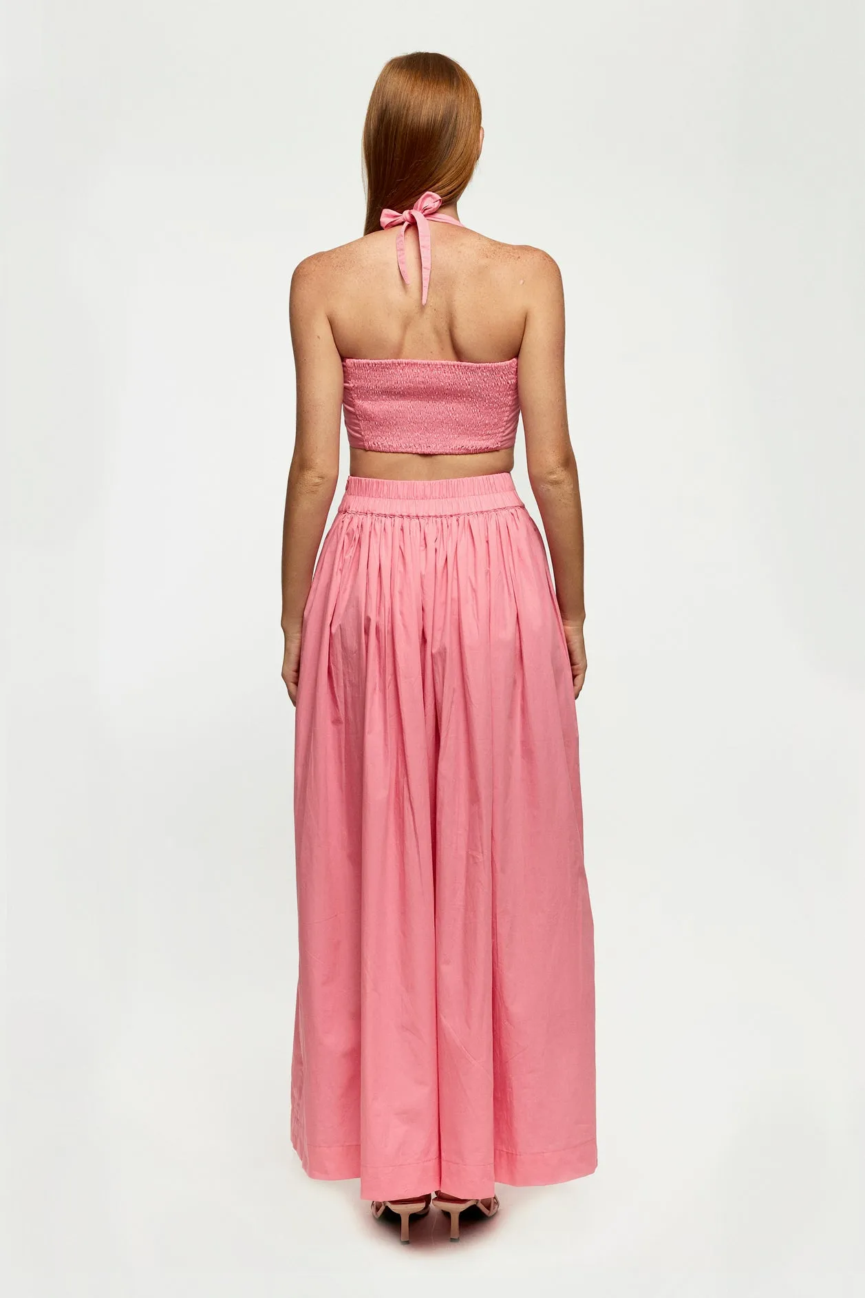 Halterneck Crop | V Front Midi Skirt