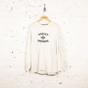 Harley Davidson Long Sleeve T Shirt - White - XL