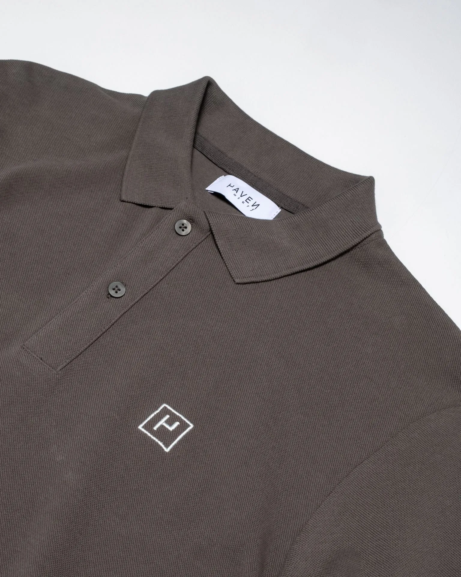 Haven Surf - Base Long Sleeve Polo Shirt - Anthracite