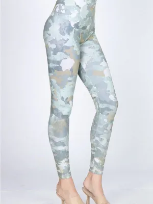 Havyn Distressed Minty Camo Sublimation Print M.Rena High Waist Leggings
