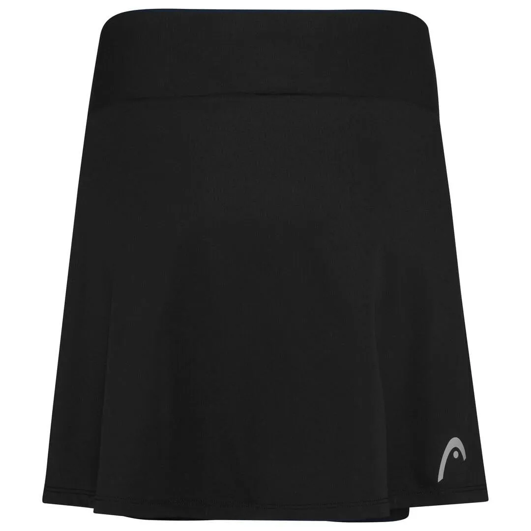 HEAD Womens Club Basic Badminton Skort Long - Black
