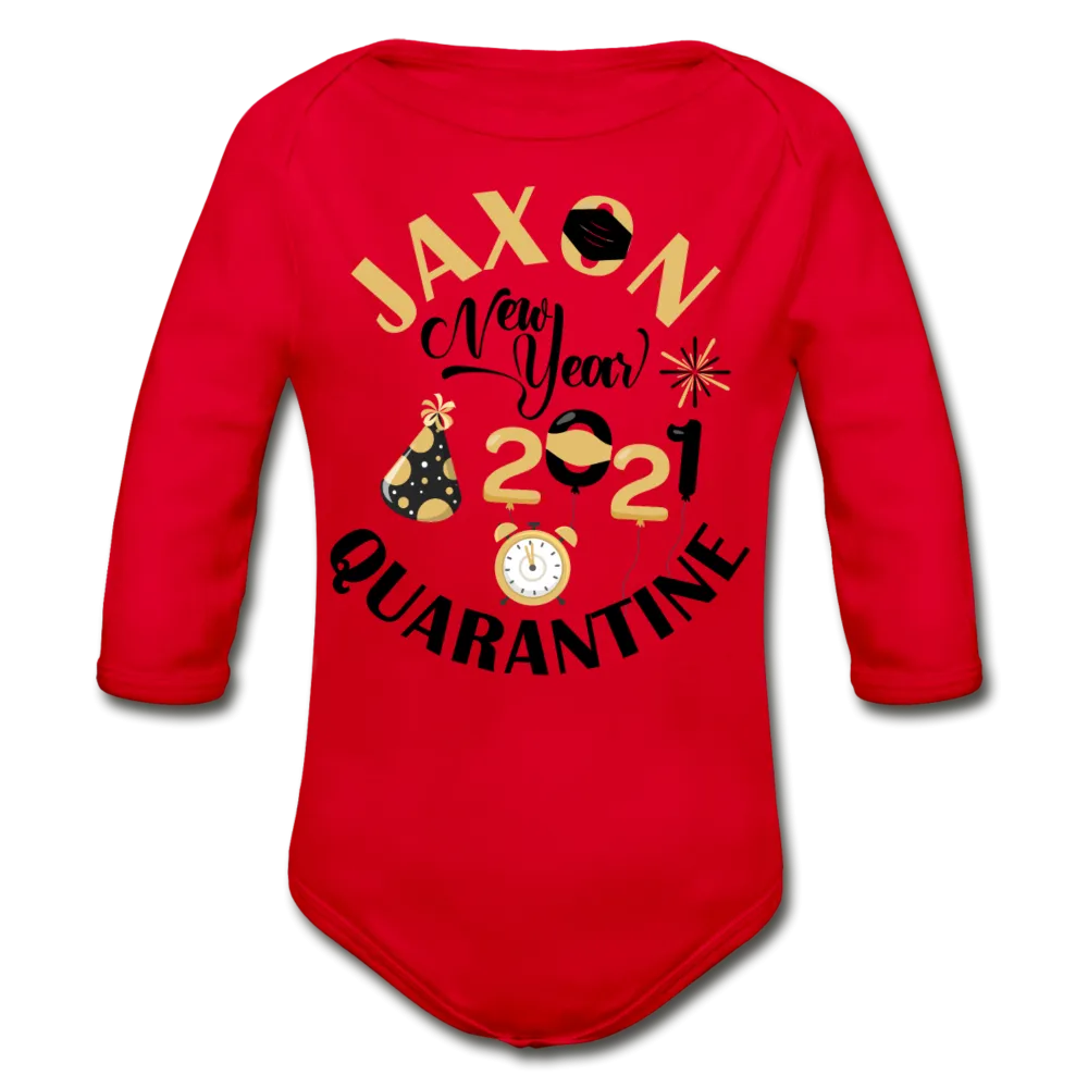 Jaxon New Year Organic Long Sleeve Baby Bodysuit