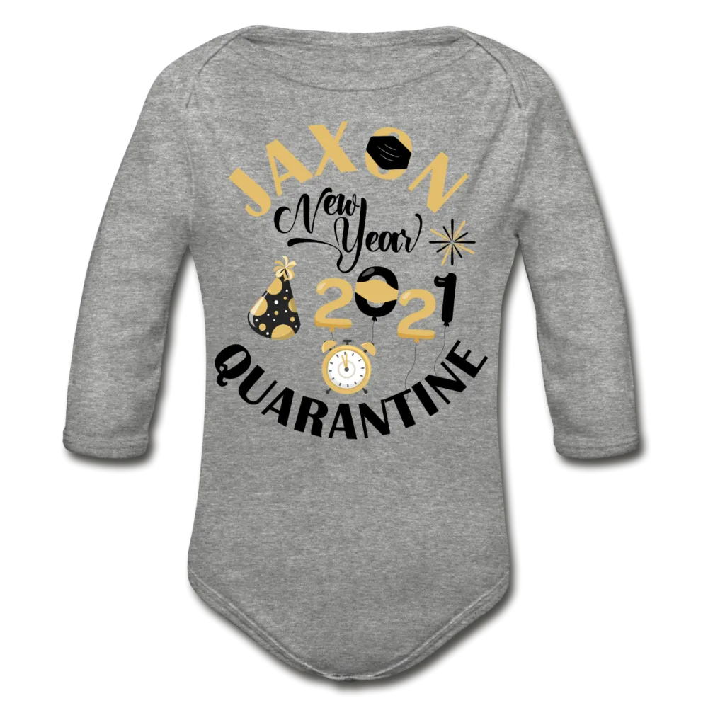 Jaxon New Year Organic Long Sleeve Baby Bodysuit