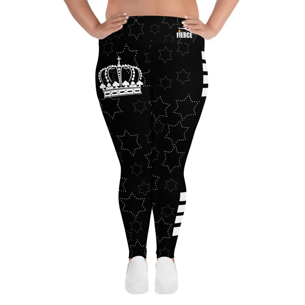 JESUS IS KING Black Plus Size Leggings