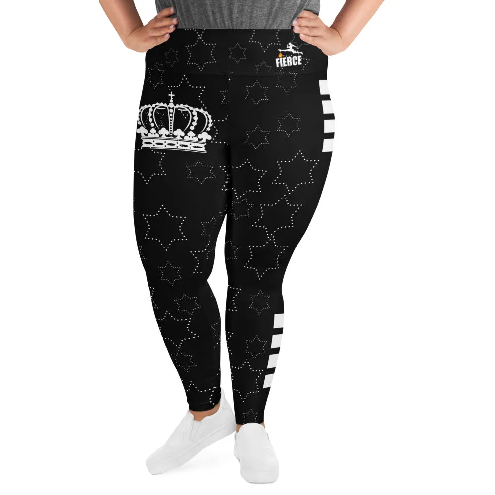 JESUS IS KING Black Plus Size Leggings