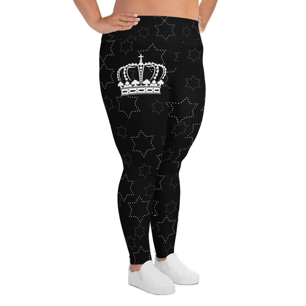JESUS IS KING Black Plus Size Leggings