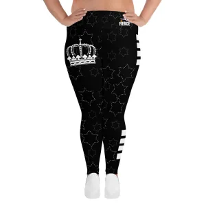 JESUS IS KING Black Plus Size Leggings