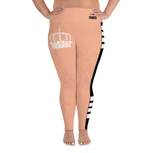 JESUS IS KING Plus Size Coral Leggings