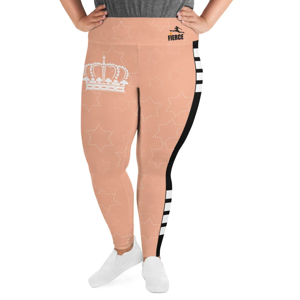 JESUS IS KING Plus Size Coral Leggings