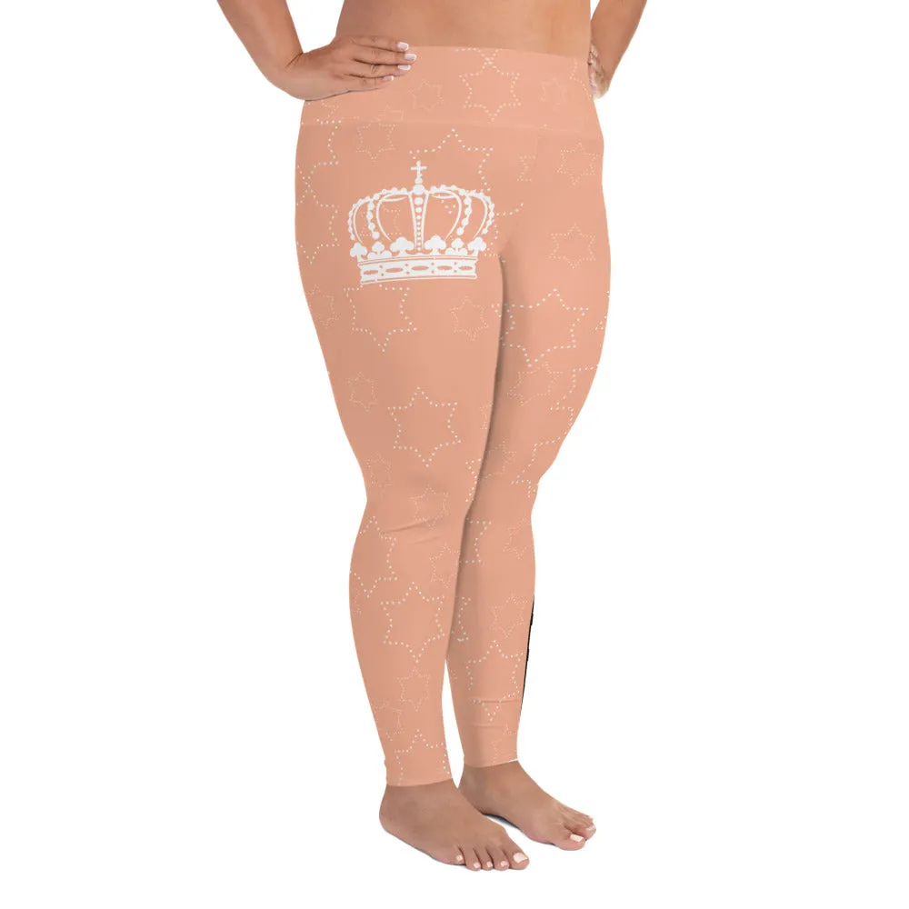 JESUS IS KING Plus Size Coral Leggings