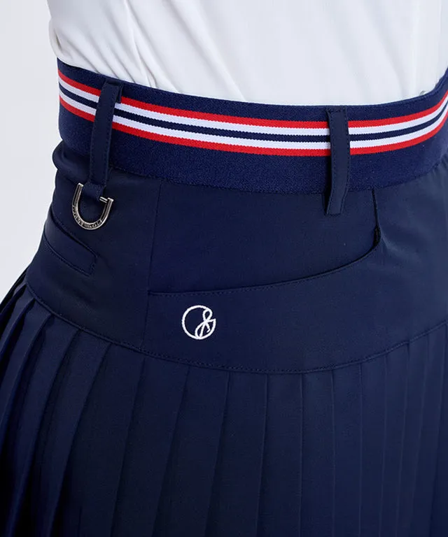 J.Jane New Band Pleats Skirt (Navy)