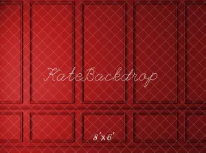 Kate Red Vintage Wall Fleece Backdrop for Photography