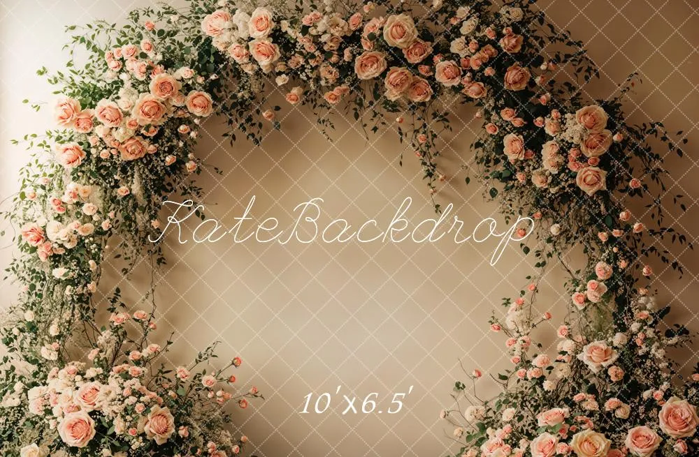 Kate Spring Flower Arch Wedding Fleece Backdrop Designed by Emetselch