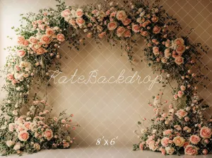 Kate Spring Flower Arch Wedding Fleece Backdrop Designed by Emetselch