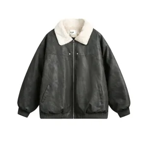 Lambskin Lapel Insulated Jacket