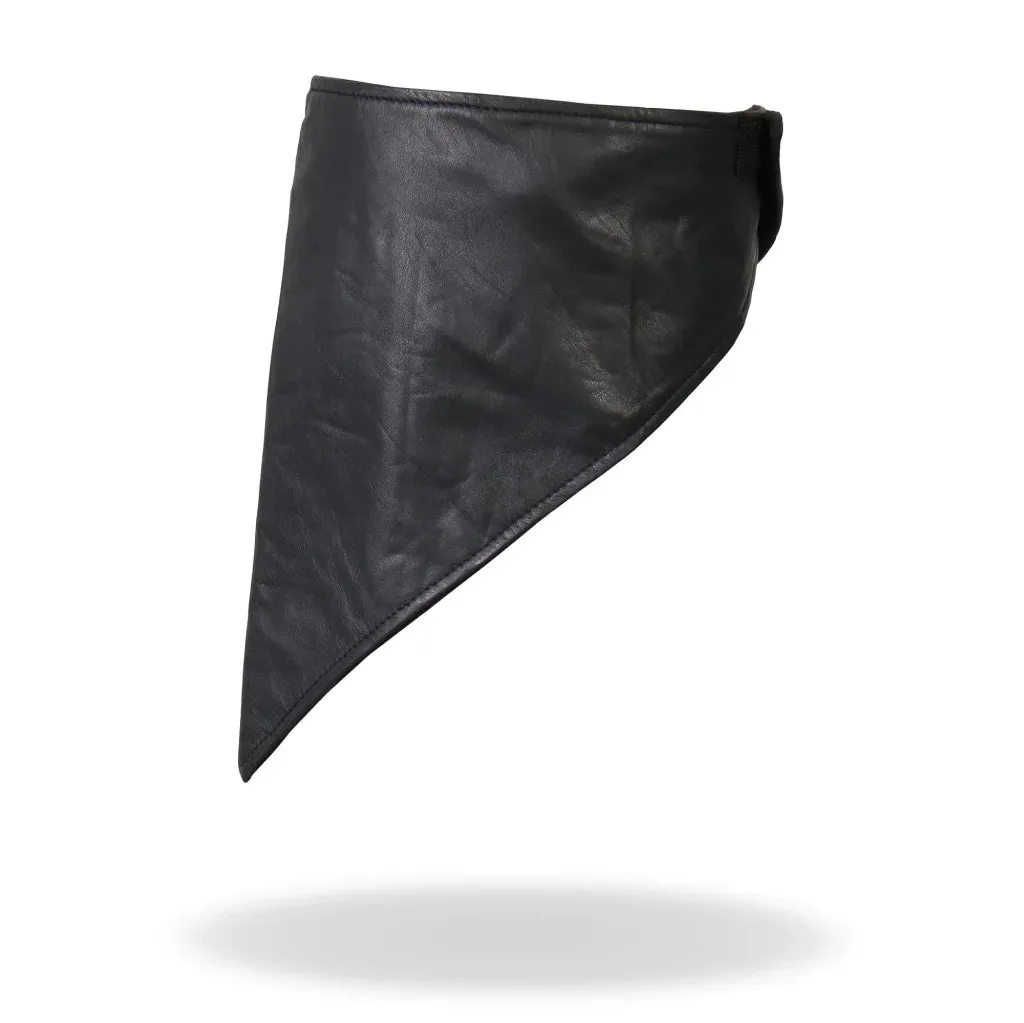 Leather Neck Warmer with Fleece Liner - Soft Black NWL1009 | Hot Leathers